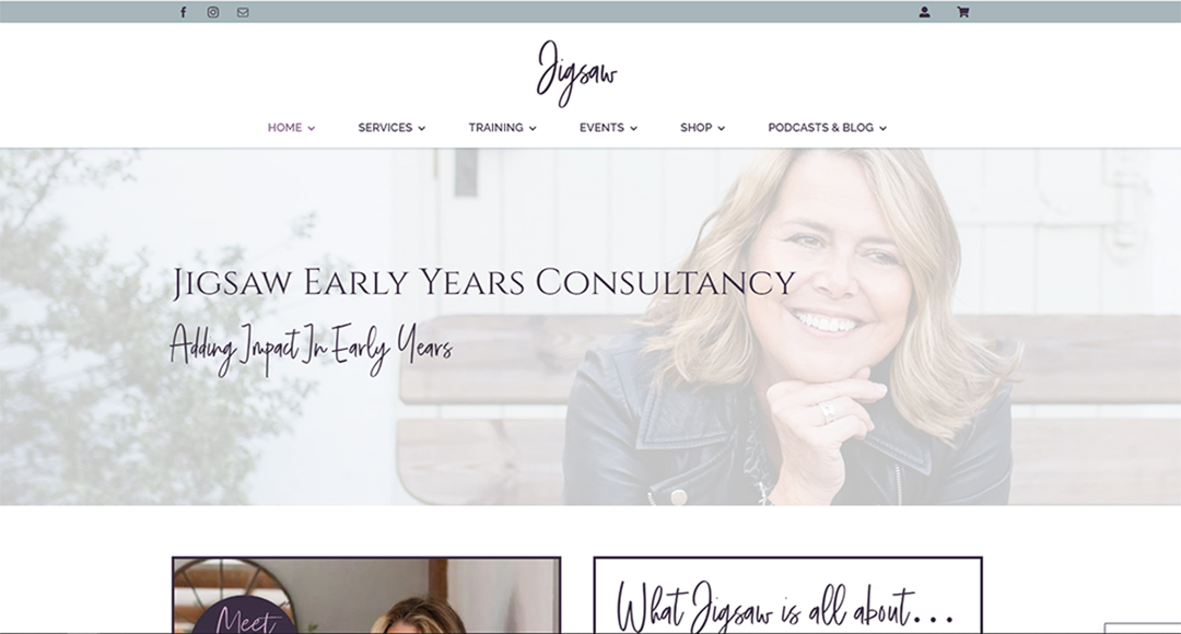 Image of the Jigsaw Early Years Consultancy Homepage
